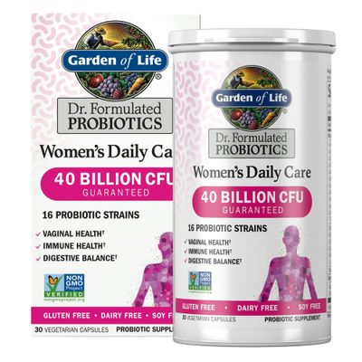 Garden of Life Dr. Formulated Women&#39;s Daily Care 30 Capsules 40 Billion CFU 16 Strains Vaginal Health, Immune Health, Digestive Health