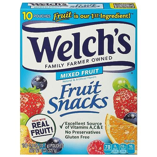 Welch&#39;s, Mixed Fruits Mixed Fruits Fruit Snacks Pouches, 8 Ounce