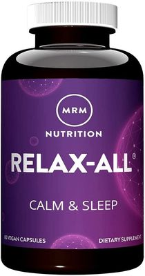 MRM Nutrition Relax-All Dietary Supplement for Better Sleep with GABA, L-Theanine Ashwagandha Drug-Free, Non-Habit Forming Non-GMO Vegan Gluten Free 15 Servings