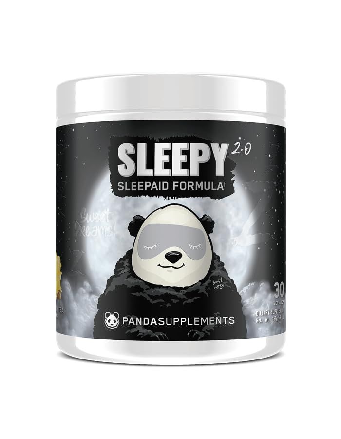 Underground Bio Labs Panda SUPPS - Sleepy 2.0 Natural Sleep Aid Formula: 5mg Melatonin, 300mg GABA, Chamomile Extract, (Honey Lemon Tea) 30 Servings