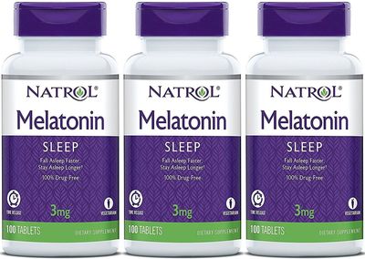 Natrol Melatonin Timed Release Tablets, 100 Count (Pack of 3)