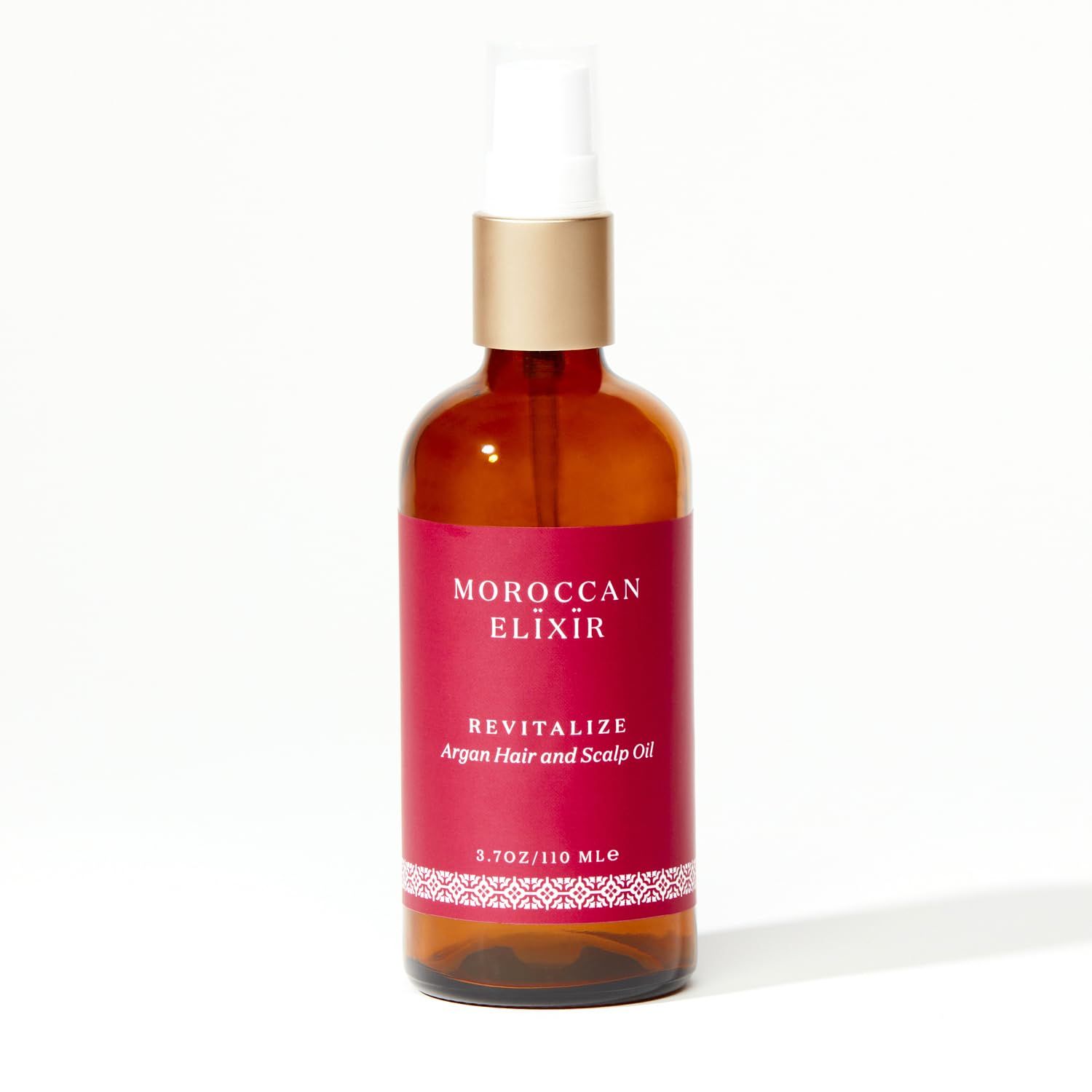 Moroccan Elixir Revitalize Argan Hair and Scalp Oil For Woman Protects and Promotes Growth Provides Antioxidants Minerals Vitamin E Reduces Frizz and Adds Shine, (3.7 oz)
