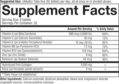 Youtheory Marine Collagen - 2,500 mg Hydrolyzed Collagen - Supports Skin - Fish-Sourced Supplement with Vitamin C, A, E, B6, B12 More - Highly Digestible Absorbable - 160 Tablets