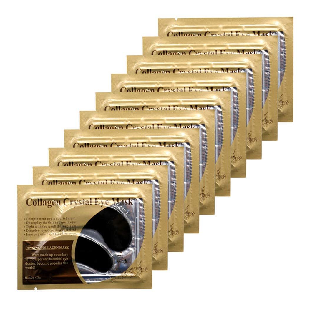 Ruzzut Under Eye Patches - 30 Pairs Collagen Eye Mask Eye Patches for Puffy Eyes and Dark Circles, Gel Under Eye Mask, Black