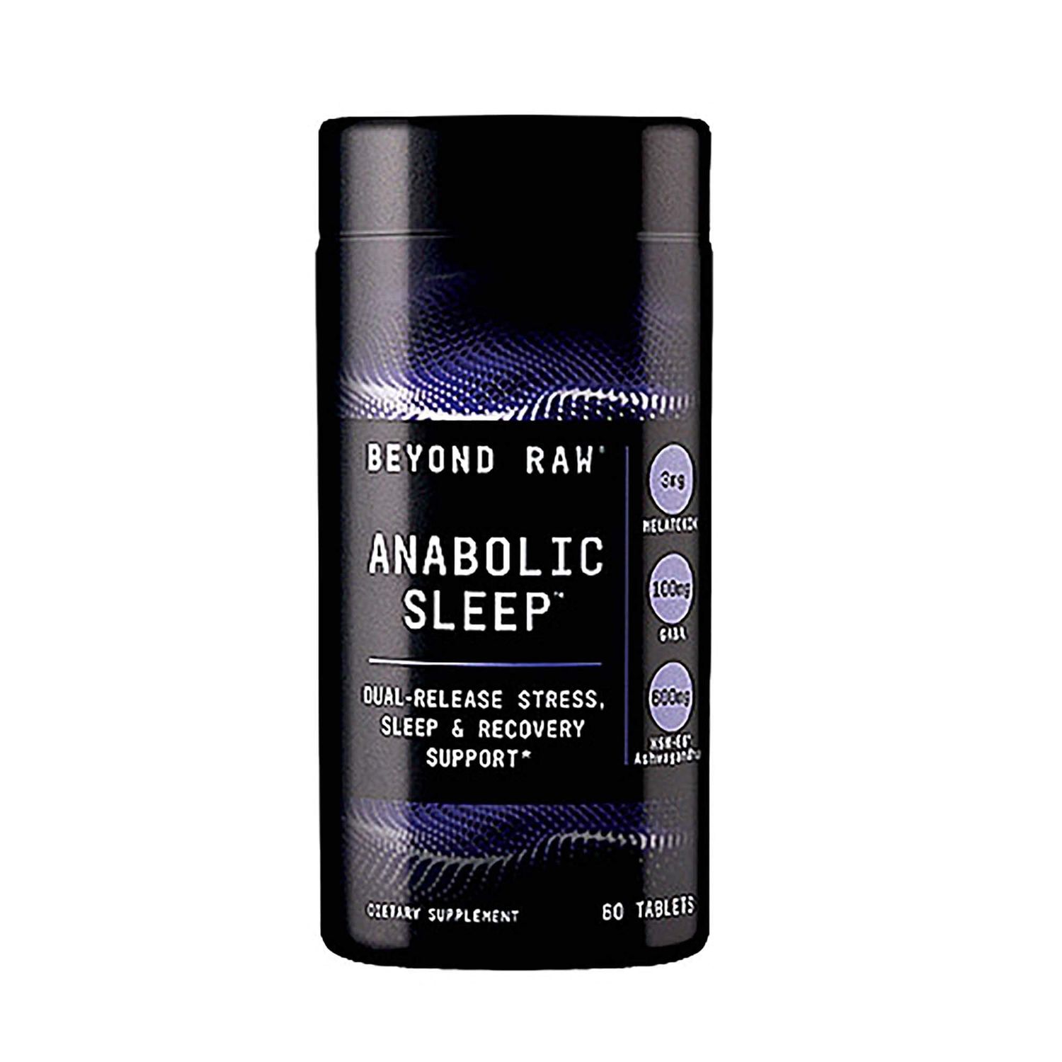 Beyond Raw Anabolic Sleep Duel-Release Stress, Sleep, Recovery Support 60 Count