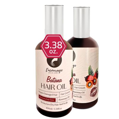 Batana Rosemary Hair Growth Serum - Organic, Dr. Sebi Approved, Intensive Repair, Strengthens Thinning Hair, Moisturizes Dry Scalp