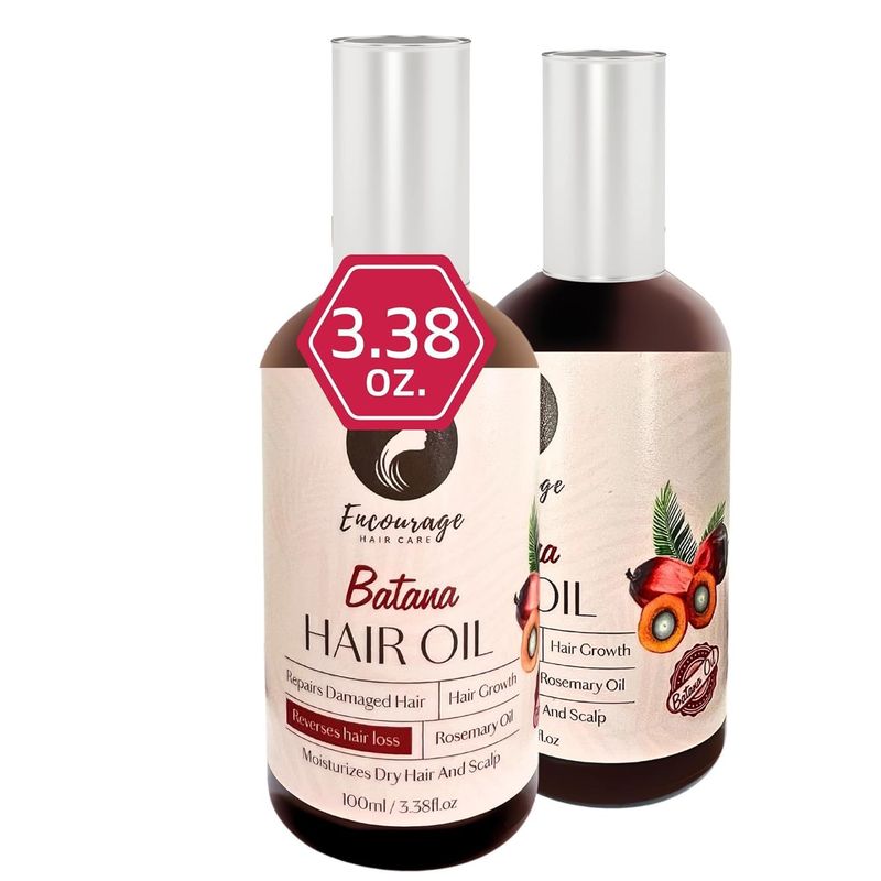 Batana Rosemary Hair Growth Serum - Organic, Dr. Sebi Approved, Intensive Repair, Strengthens Thinning Hair, Moisturizes Dry Scalp