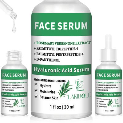 Pure 2 Hyaluronic Acid Serum with 4 Rosemary Verbena Extract (3 Pack 1fl.oz30ml Each)