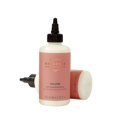 Grow Gorgeous Volume Root Stimulating Primer, 200ml - Wakes Up Hair Follicles and Lifts Roots - With Caffeine, Menthol, and Amino Acids - Vegan