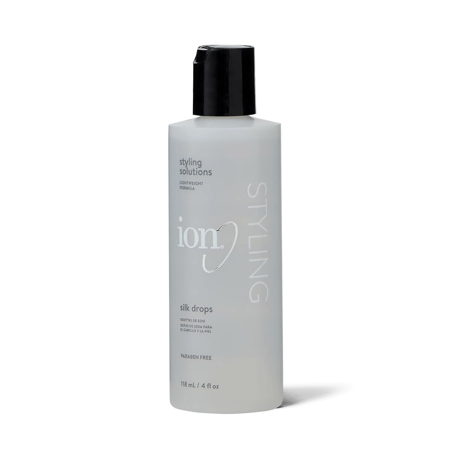 ion Silk Drops, Adds Shine Softness, Lightweight Formula, Frizz Control, Infused with Silk Protein
