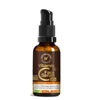 WOW Skin Science Vitamin C Serum for Face with Hyaluronic Acid - Vitamin C Face Serum Women Men Dry Skin Brightening Serum - Vitamin C Hyaluronic Acid Serum - Face Anti-Aging Vit C Facial Serum