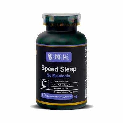 Speed Sleep- Natural Supplements for Sleep, Melatonin Free, Gluten Free, All-Natural Ingredients, 180 Capsules, Non-Habit Forming, Relaxing