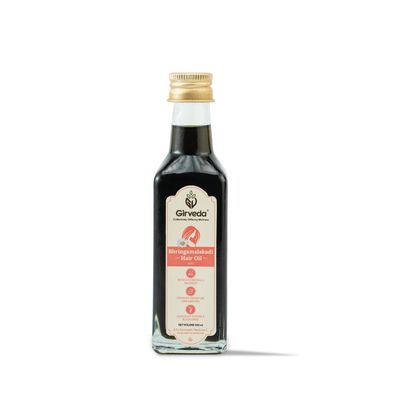 Girveda Bhringmalakadi Ayurvedic Hair Oil - 3.38 FlOz Enriched with Bhringraj Amla for Hair Growth Scalp Health Natural Nourishing Formula Reduces Hair Fall Strengthens Roots