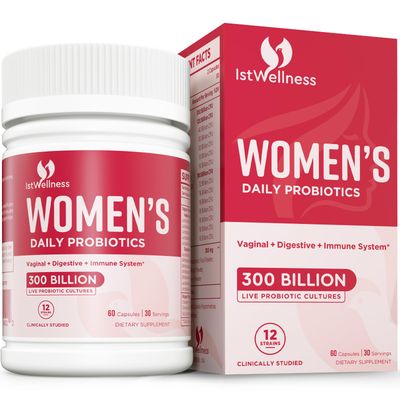 Probiotics for Women - 300 Billion CFU Probiotic, 12 Strains Probiotics with Prebiotics Cranberry, Selected Womens Probiotic for Womens Daily Digestive Gut Vaginal Urinary Health, 60 Capsules
