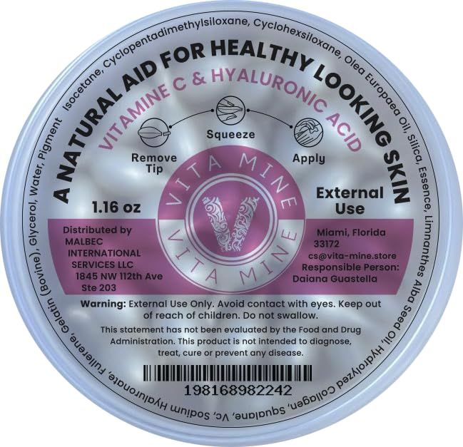 VITA MINE Skin Care Cream C and Hyaluronic Acid Breakable Capsules