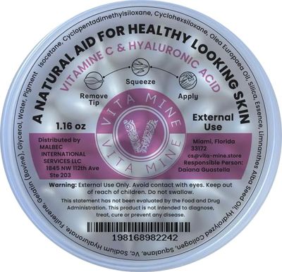 VITA MINE Skin Care Cream C and Hyaluronic Acid Breakable Capsules