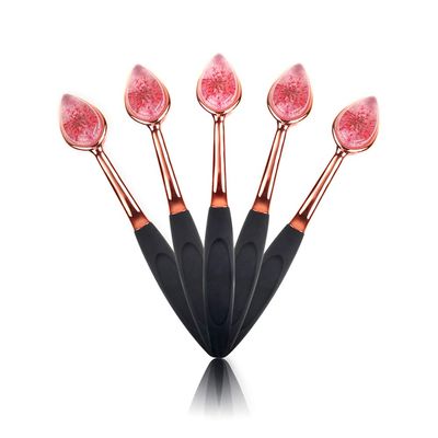 Professional Foundation Brush; Flower Child by Roopali Beauty - Soft Silicone Pointed Applicator - Compatible with Liquid, Cream or High-end MUA Cosmetics- Travel Safe and Easy to Clean