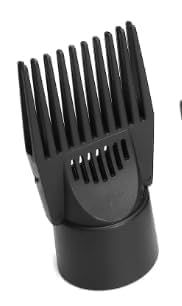 Black Universal Hair Dryer Comb Attachment for Straightening, Detangling - Nozzle Plastic Hairdressing Salon Comb for Curly, Natural Hair