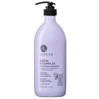 Luseta Biotin B-Complex Thickening Shampoo for Hair Growth and Strengthening - Hair Loss Treatment With Caffeine and Argan Oil for All Hair Types, Including Men Women, 33.8oz