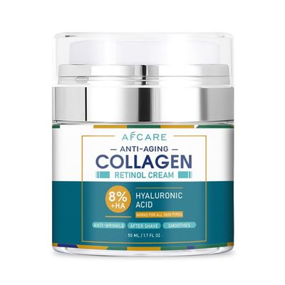 Retinol Cream for Face, Face Moisturizer Collagen Retinol Cream with Hyaluronic Acid - Day Night Cream - Skin Tightening Cream for Face - Anti Aging Face Cream - 1.7oz