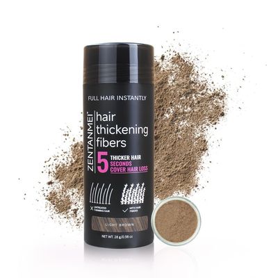 Hair Fibers for Thinning Hair for Women All-Natural Hair Building Fibers 0.98 Oz Hair Volume Powder Bald Spot Cover Up for Men Women (Light Brown)
