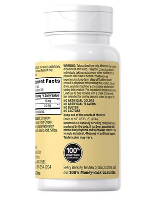 Berkley Jensen Melatonin 10mg Plus L-Theanine, 300 Tablets - Sleep Aid for Healthy Normal Sleep 300 Day Supply, No Artificial Colors or Flavors, Gluten Free.