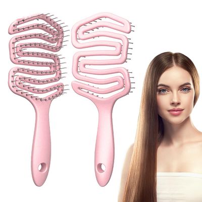 Wet Hair Brush,Detangler Brush,Hair Brushes for Women,Pain-Free Brushing,for Wet Dry Curly Thick Straight HairPink