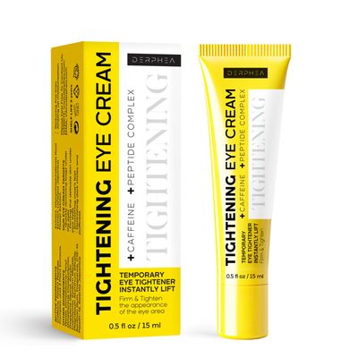 DERPHEA Instant Temporary Eye Tightener Cream: Reduces the appearance of under eye bags, dark circles, fine lines, and firms delicate skin under your eyes 0.9OZ