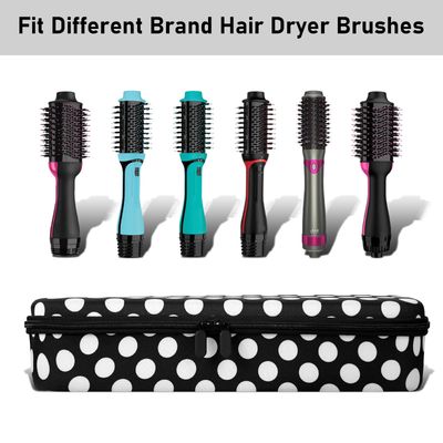 LVKAYCE Hard Carrying Case for Revlon Hair Dryer Brush Original 1.0Plus 2.0,Portable Travel Storage Bag Compatibility with All Brand Hot Tools Volumizer Hot Air Brush (Black)