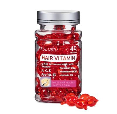 Generic BULUBIU Hair Treatment Serum with Avocado, Macadamia, and Argan Oil - Vitamins A, C, E, Provitamin B5 - The Ultimate Oil Hair Conditioner for All Hair Types, Red
