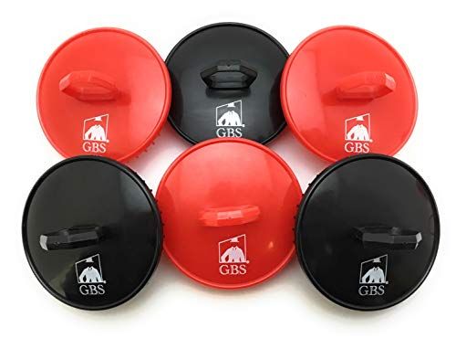 G.B.S Stylish Easy to Hold Hair Scalp Shampoo Brush 100 Scrubber Helps to Remove Dandruff, Promotes Hair Growth Head Massager Brush for Home, Office, Travel, Gym Pack of 6 (3 Black, 3 Red)