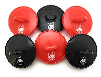 G.B.S Stylish Easy to Hold Hair Scalp Shampoo Brush 100 Scrubber Helps to Remove Dandruff, Promotes Hair Growth Head Massager Brush for Home, Office, Travel, Gym Pack of 6 (3 Black, 3 Red)