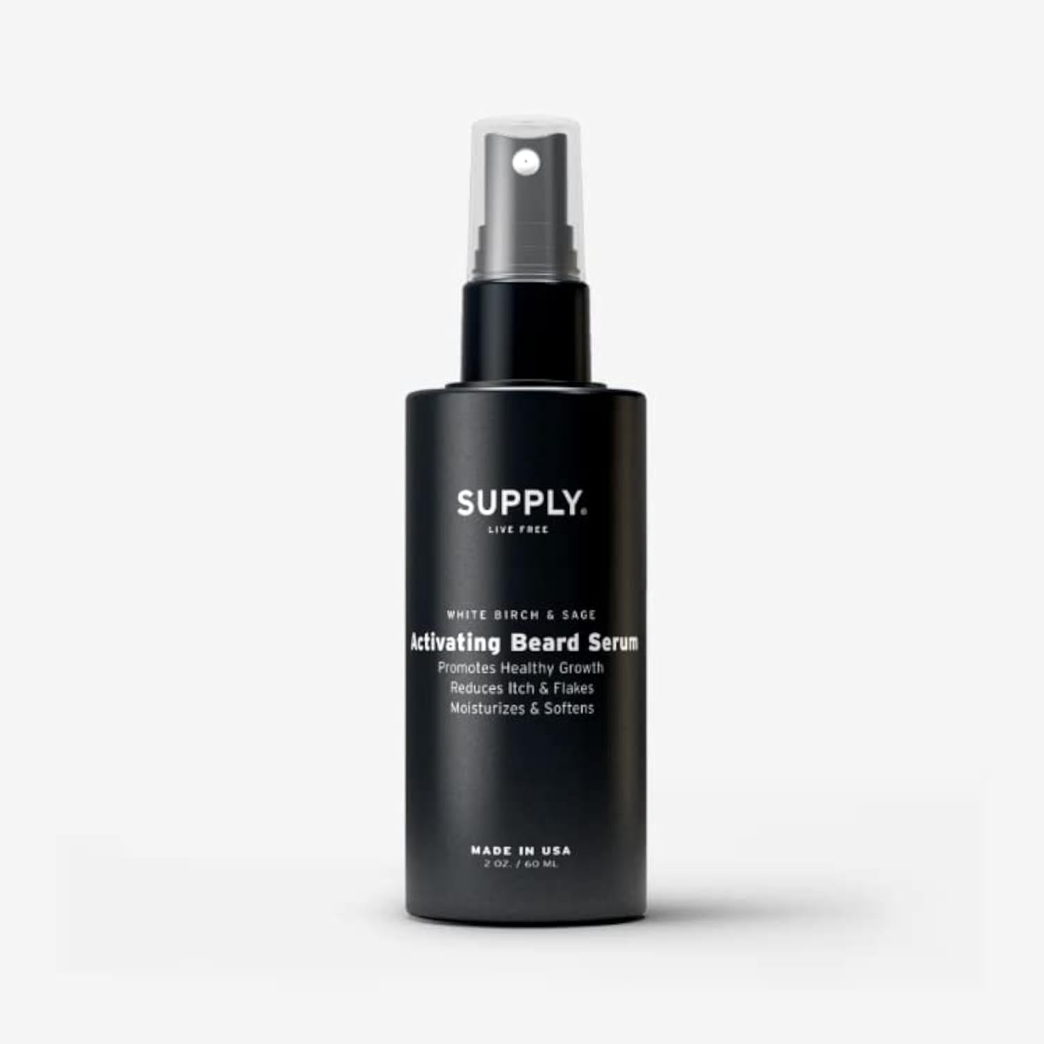 Supply Activating Beard Serum - Plant-Based Ingredients with Biotin Red Clover Extract to Promote Beard Growth, Revive Follicles Support a Fuller, Thicker Beard - 2.0oz