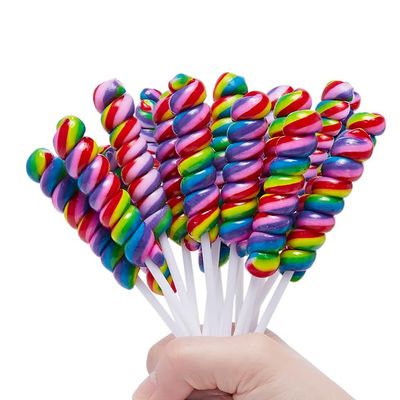 Rainbow Lollipops - Twisty Lollipop Individually Wrapped - Bulk Candy For Birthday Party - Twist Suckers Lollipops For Party Favors - Assorted Raspberry Flavors 30 Pack