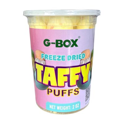 G-BOX Freeze Dried Taffy Freeze Dried Candy Salt Water Taffy TikTok Trend Items, Crunchy, Featuring Old School Candy Vibes, Perfect for Fans of vintage and retro Candies (Banana)