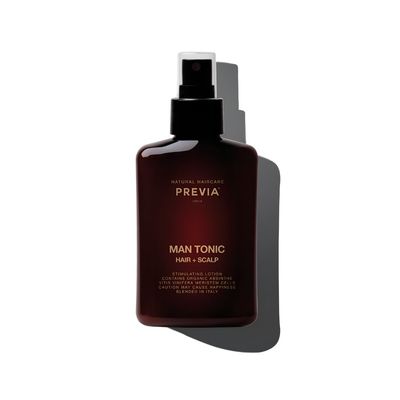 PREVIA Man Tonic Hair and Scalp Spray Lotion Organic Absinthe Extract and Grape Stem Cells Stimulates Scalp Microcirculation Prevents Hair Loss Daily Use - Refreshing Natural Scent - 5.07 oz