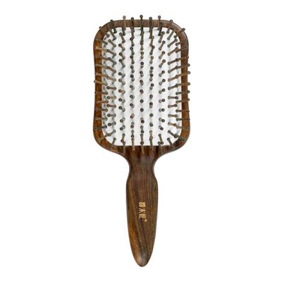TAN MUJIANG Natural Wooden Paddle Hair Brush- Eco-Friendly 100 Wood Detangling Hairbrush for Women Men and Kids - Reduce Frizz and Massage Scalp