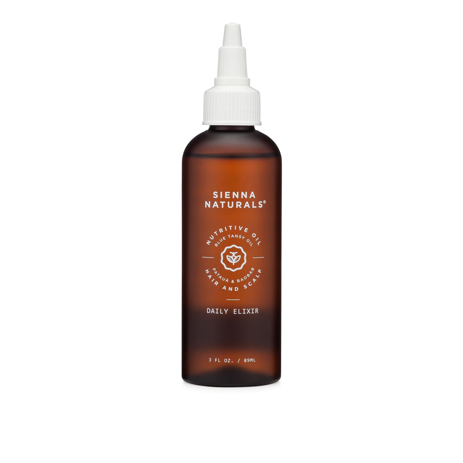 Sienna Naturals - Daily Hair Elixir - Lightweight Scalp Hair Oil wBaobab Blue Tansy for Hydration Growth - Soothes Dry, Itchy Scalp Strengthens Strands - Silicone-Free, Vegan Clean, 3oz
