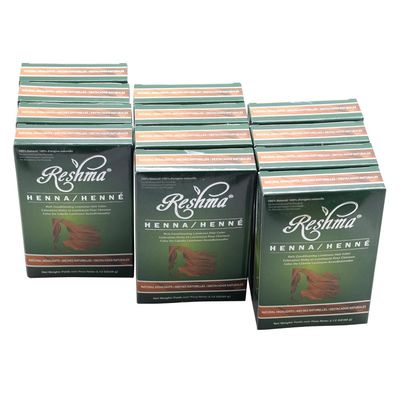 Reshma Beauty Henna Hair Color 100 Natural, For Soft Shiny Hair, Henna Hair Color, Gray Coverage, Ayurveda Hair Product, 25.44 oz, Pack of 12 (Highlights)