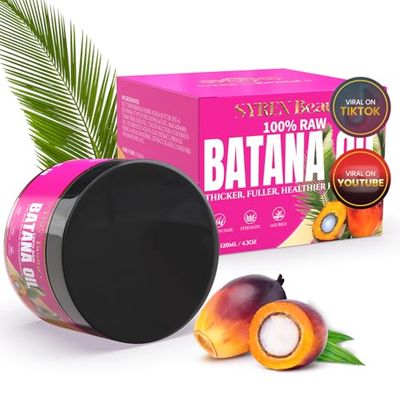 Raw Batana Oil for Hair Growth Dr. Sebi 100 Natural, Unrefined and 100 Organic Batana oil from Honduras, Enhances Hair Thickness, Prevent Hair Loss, Restore Dry Damaged for all Hair Types