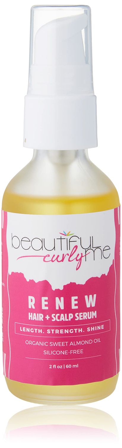 Beautiful Curly Me Renew Hair Scalp Serum Organic Hair Growth Oil Vegan and Paraben Free Scalp Treatment Oil for Curly Hair, Textured Hair, All Hair Types 3A to 4C Hair