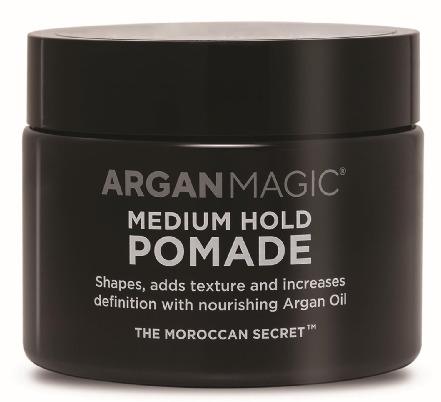 Argan Magic Medium Hold Pomade with Argan Oil Shapes, Adds Texture, Increases Definition Made in USA, Paraben Free, Cruelty Free (8 Oz)