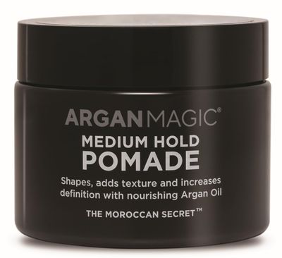 Argan Magic Medium Hold Pomade with Argan Oil Shapes, Adds Texture, Increases Definition Made in USA, Paraben Free, Cruelty Free (8 Oz)