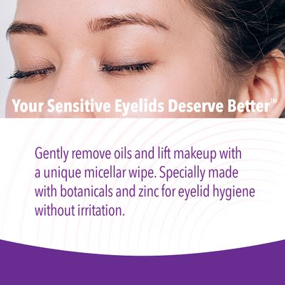 iVIZIA Eyelid Cleansing Wipes for Sensitive Eyelid Cleansing, Preservative-Free, Micellar, No Rinse, Gentle Eye Makeup Remover, 20 Sterile Single-Use Wipes for Eyelids Packaging May Vary