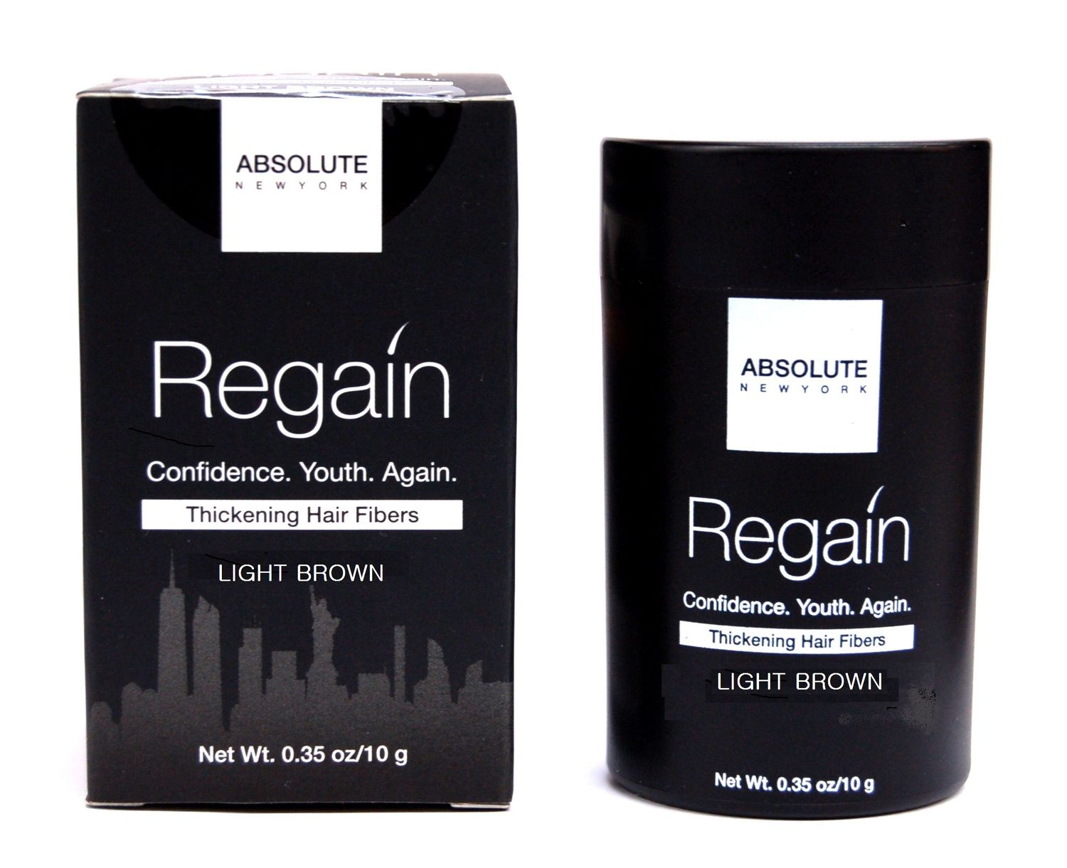 Regain Hair Fibers by Absolute 0.35oz10g (Light-Brown)