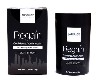 Regain Hair Fibers by Absolute 0.35oz10g (Light-Brown)