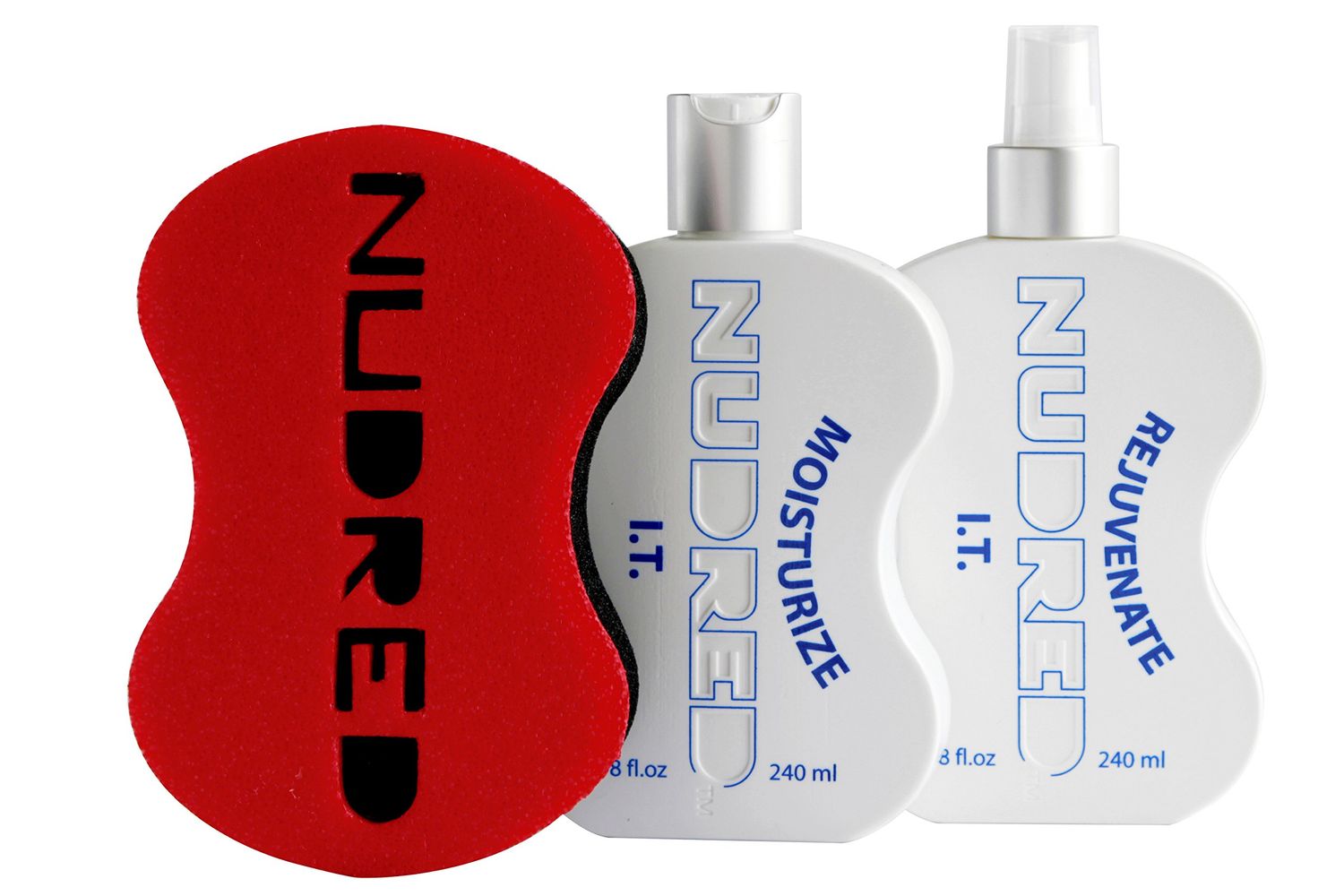 Nudred Starter Pack, Red Twist Hair Sponge Brush, Moisturize Rejuvenate Curls, Coils, Twists Locs, Hair Care Products for Black Men Women, Large Holes, 8 Oz Bottles
