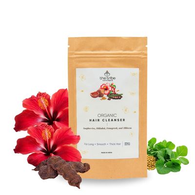 The Tribe Concepts Organic Hair Cleanser With Shikakai Amla and Hibiscus for Long, Smother Thick Hair, Chemical Free Natural - 250 g Pack of 1 Standard