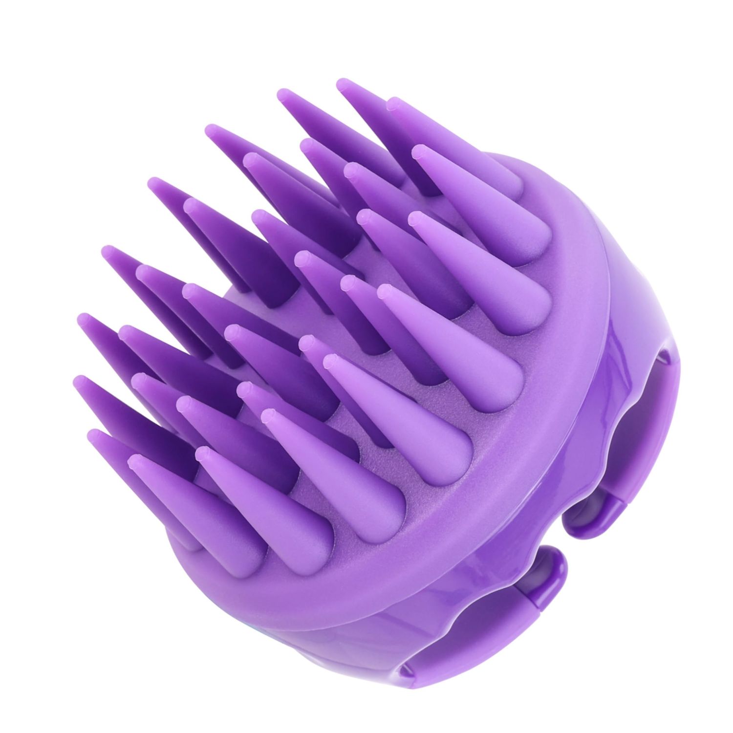 BTYMS Silicone Scalp Scrubber Shampoo Brush with Extra Long Bristles, Hair Scalp Massager Scalp Brush for Hair Growth Dandruff Removal - Purple