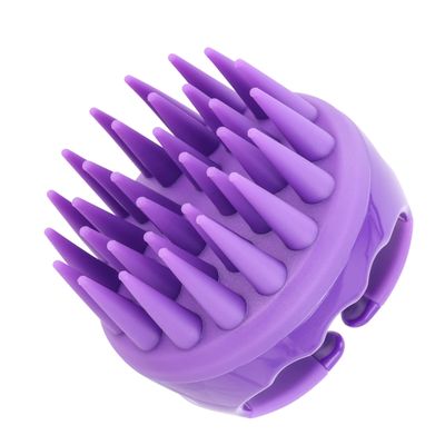 BTYMS Silicone Scalp Scrubber Shampoo Brush with Extra Long Bristles, Hair Scalp Massager Scalp Brush for Hair Growth Dandruff Removal - Purple